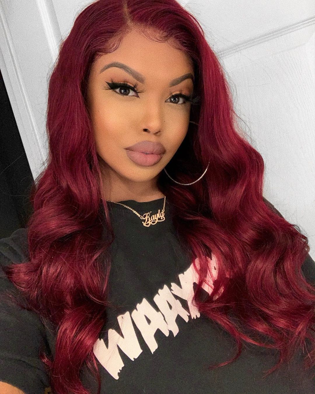 99J Burgundy Color Body Wave 13x4 Lace Front Wigs For Black Women 1