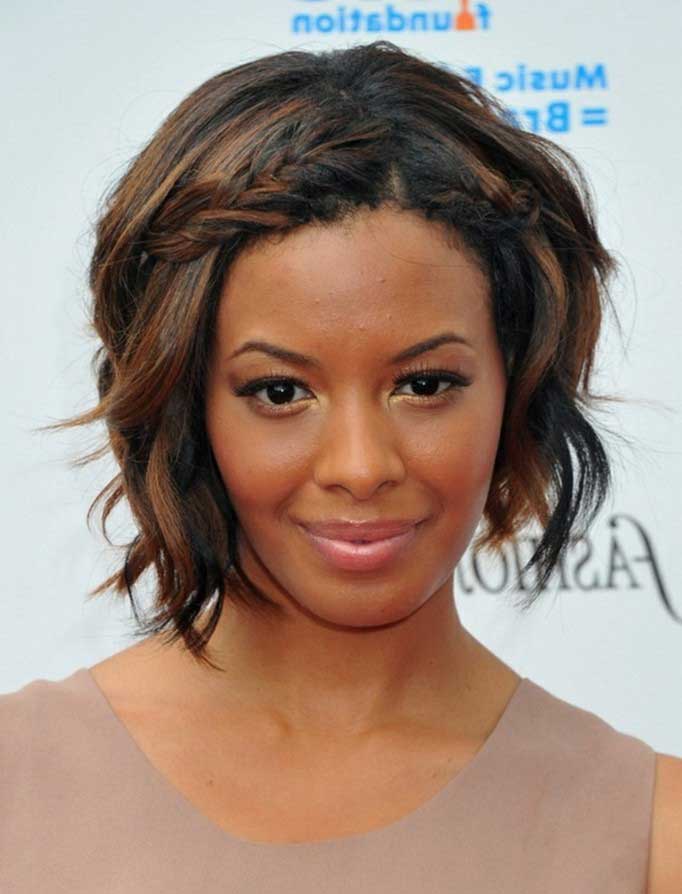 Black Bob hairstyle and Caramel highlights 2