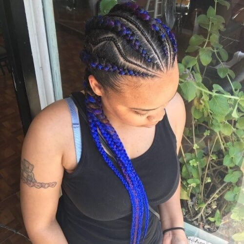 Blue Ombre Braids