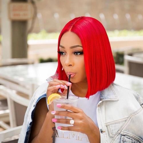 Brazilian Virgin Hair Short Bob Red Colored Human Hair Lace Front Wigs Pre Plucked For Black Women