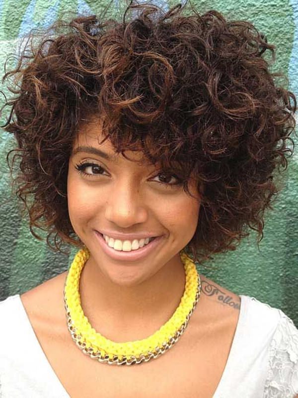 Curly White Bob Hairstyle short hairstyles for black women
