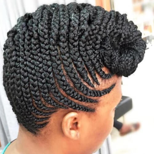 Ghana Braids Pompadour