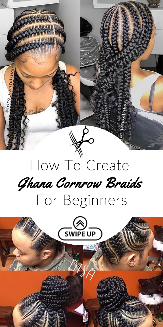 How To Create Ghana Cornrow Braids For Beginners 2