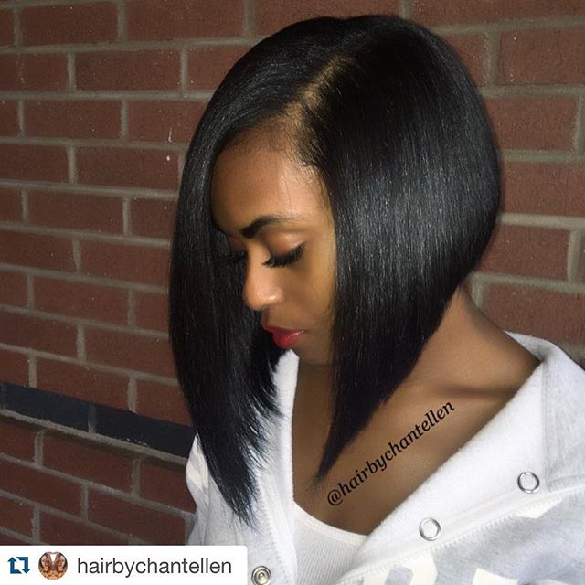 Long A line Bob Haircut for black women