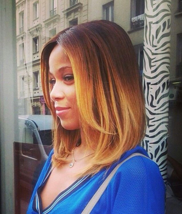 Long Bob ombre Hairstyle for black women