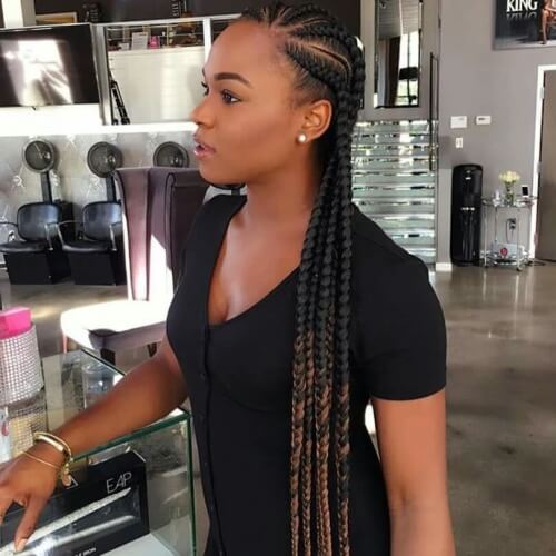 Long Ghana Braids Hairstyles