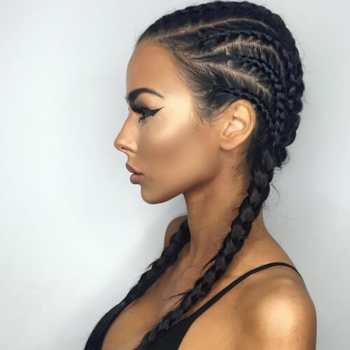 Mixed Ghana Braids