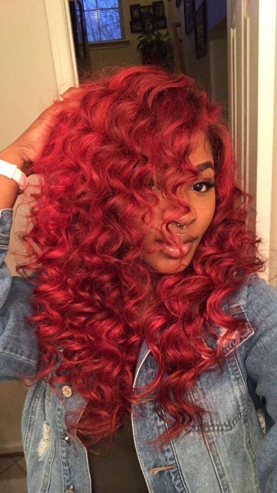 Preferred Human Hair Short Red Curly Lace Wigs 100 Virgin Remy Hair