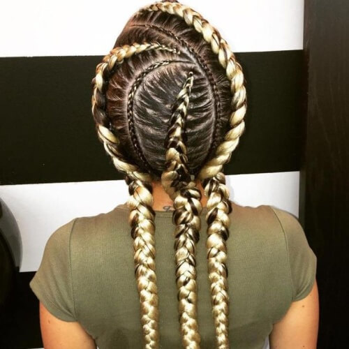 Three Braids Hairstyle