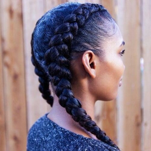 Two Ghana Braid Styles