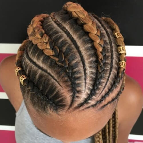 Two Tone Ghana Braids Cornrows