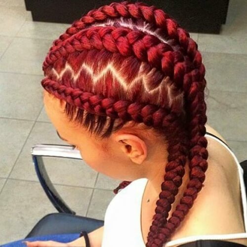 Zig Zag Braids Hairstyle