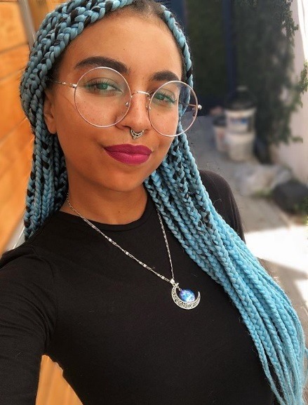 coloured box braids caitlyndotaf