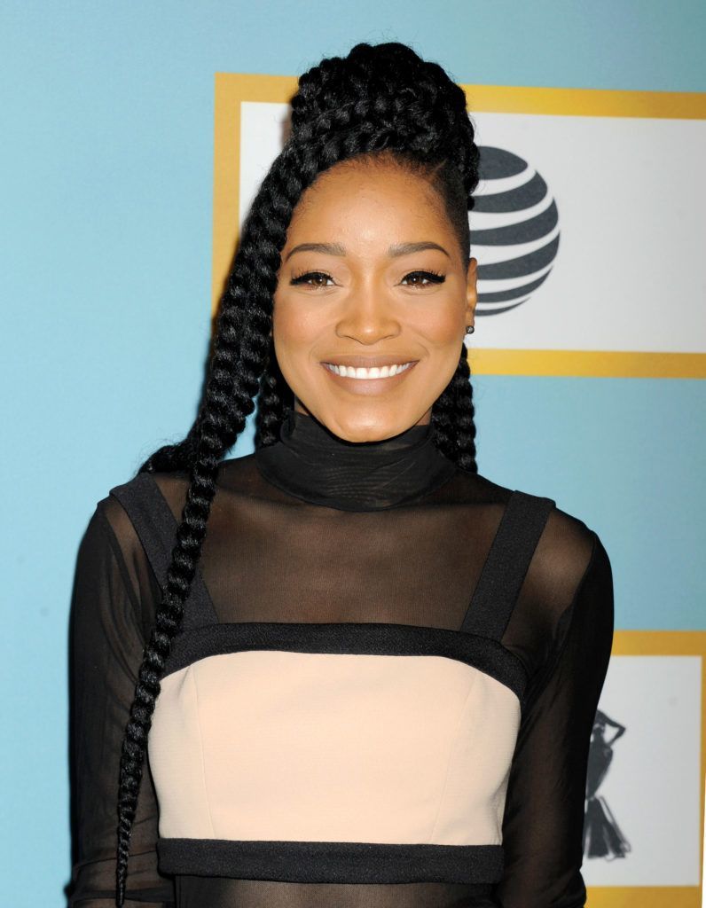 keke palmer half up bun