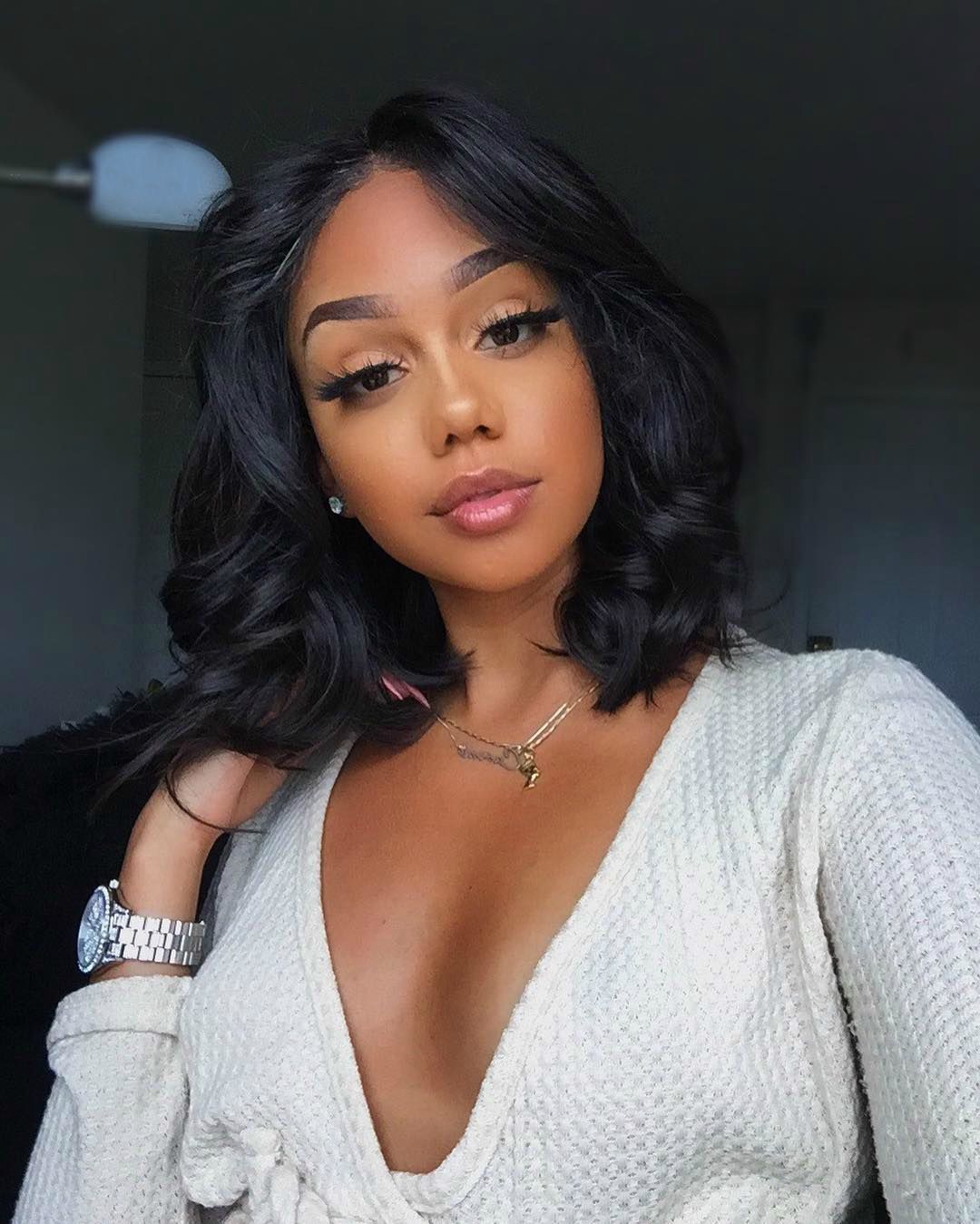 natural wave short bob wig full lace wig for black women