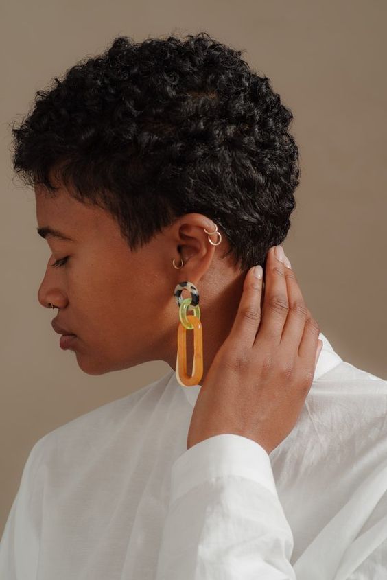 Rachel Comey MARBLE SOUR EARRNGS ORANGE