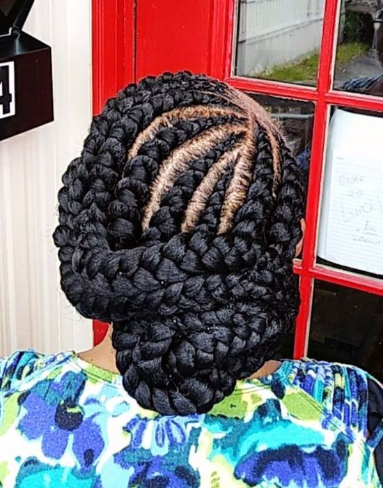 Buns for Thick Braids