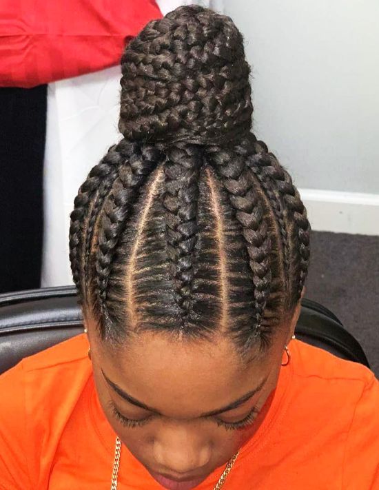 Traditional African Braided Bun