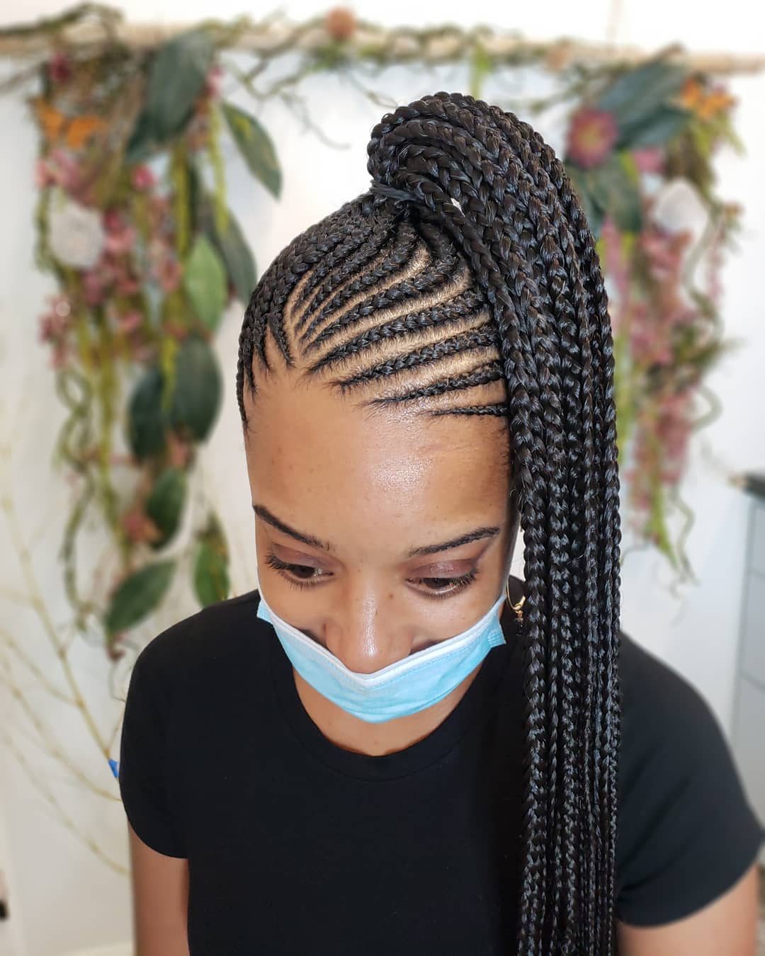 braided ponytail styles for black hair 5