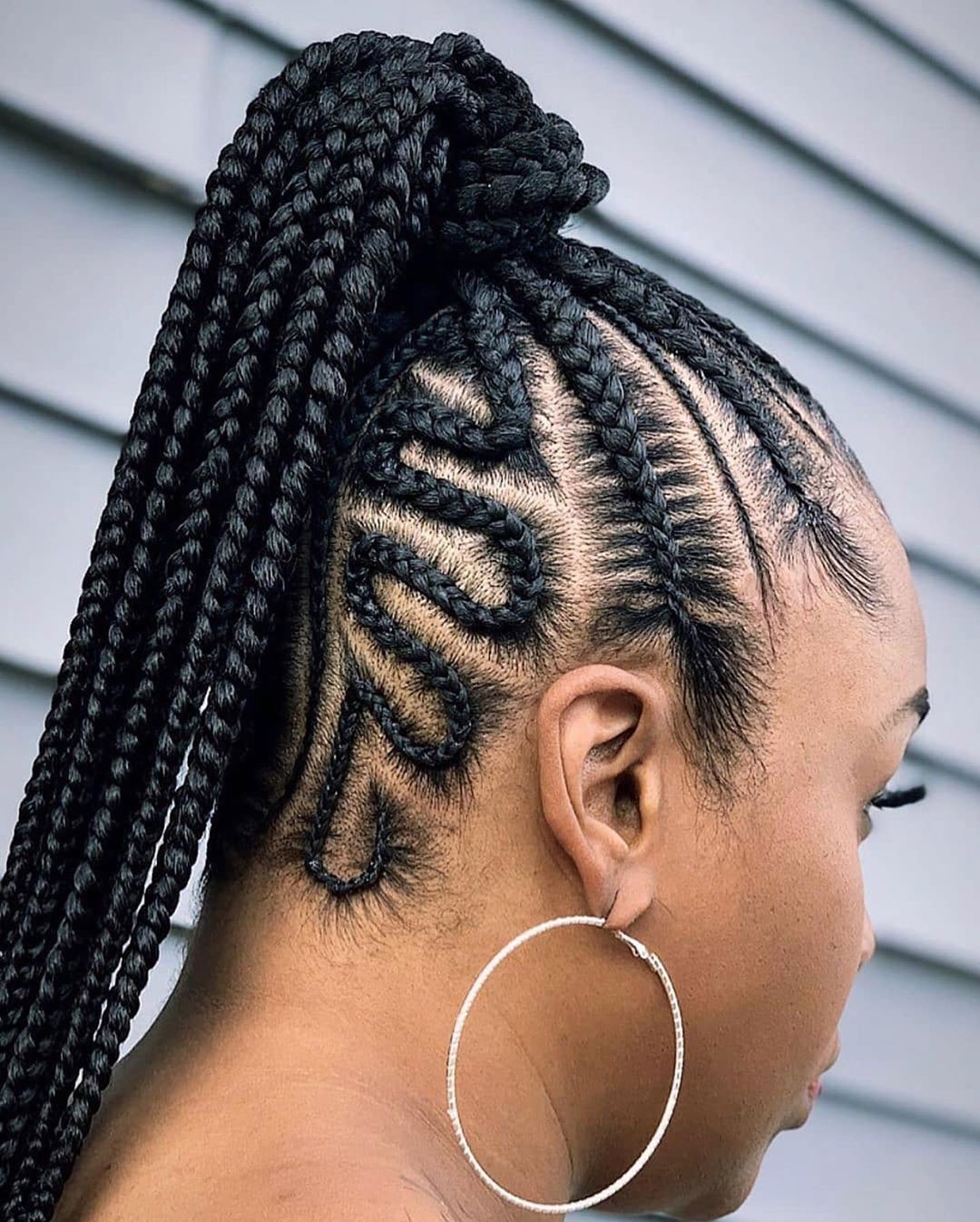 braided ponytail styles for black hair 8