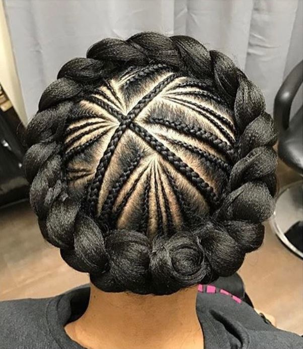 cornrow crown braid ig naturalhairdoescare