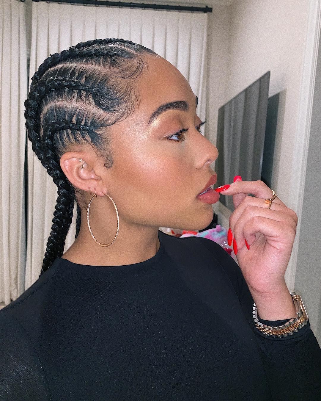 cornrow plaits jordynwoods