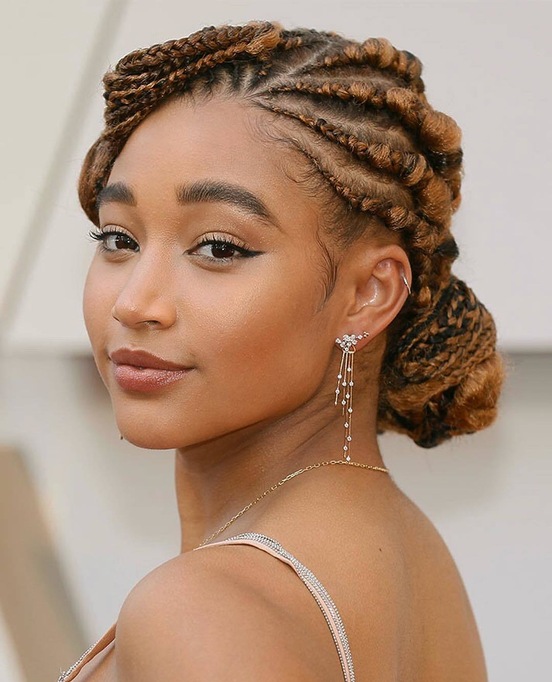 fancy cornrow updo amandlasponsored