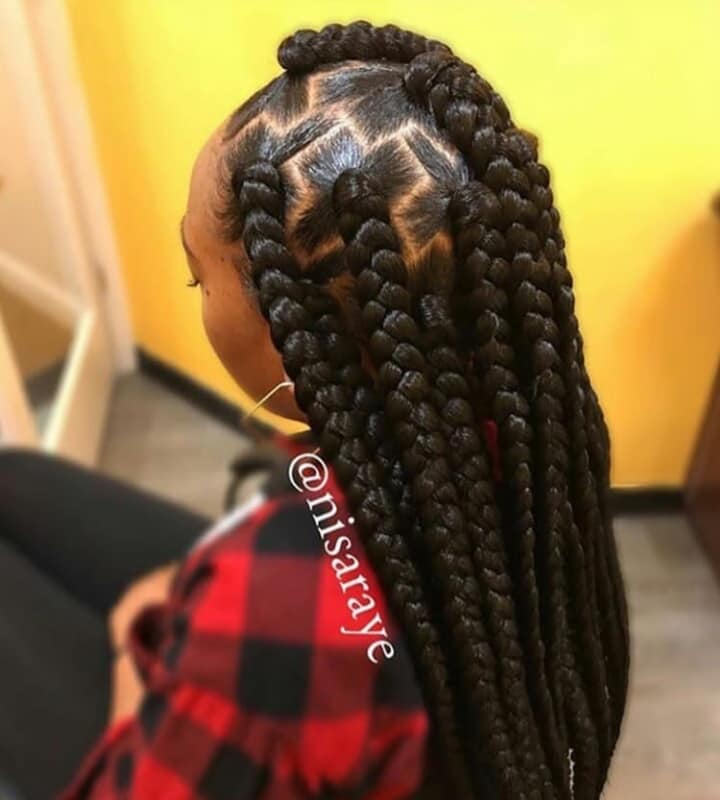 15 PHOTOS CharmingAdmirable Box Braids For Ladies Black Braided Hairstyles 8