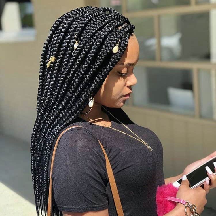 18 Beautiful Ravishing Braided Hairstyles Black Braids For Ladies 2020 3