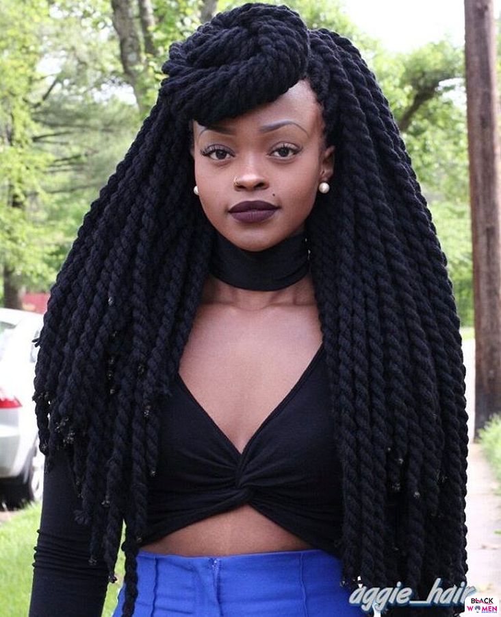 19 thick black twists