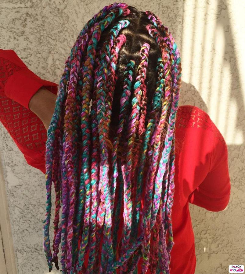 2 melange yarn braids