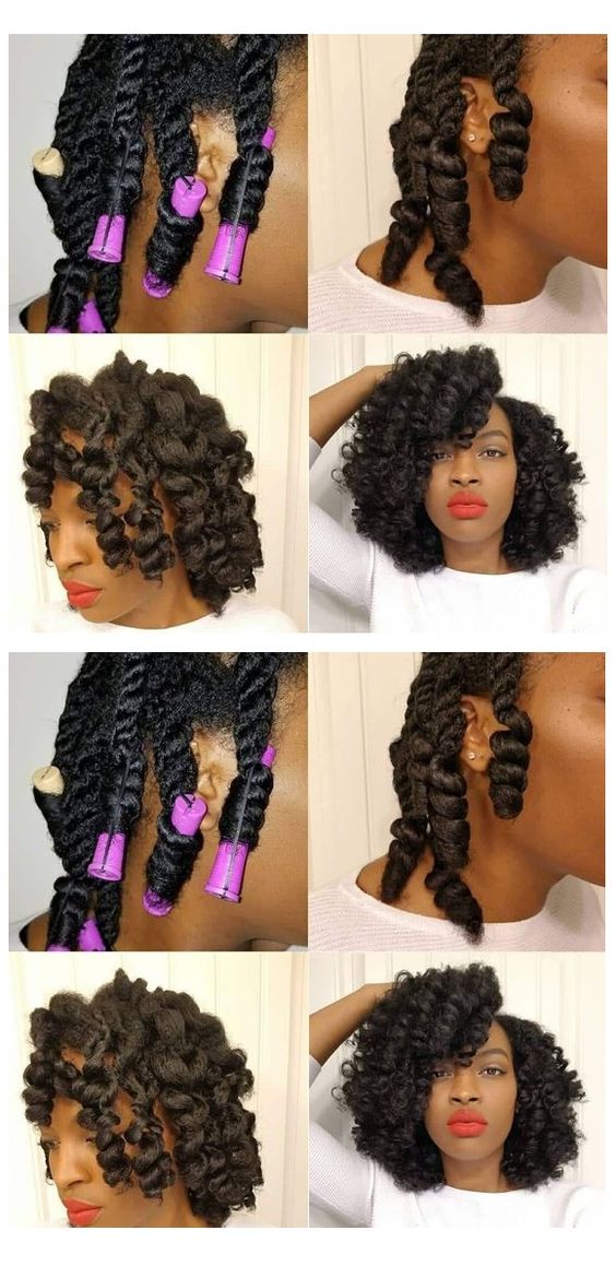 21 Bomb PERM ROD SET On Natural HARSTYLE PHOTOS Quick Tutorial Vids Black Curly African Coily