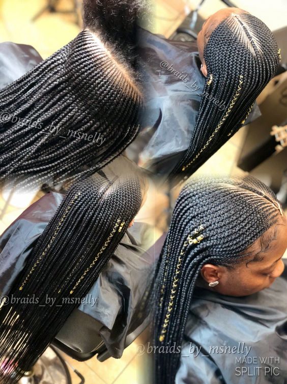 3 Layered Tribal braids long and neat