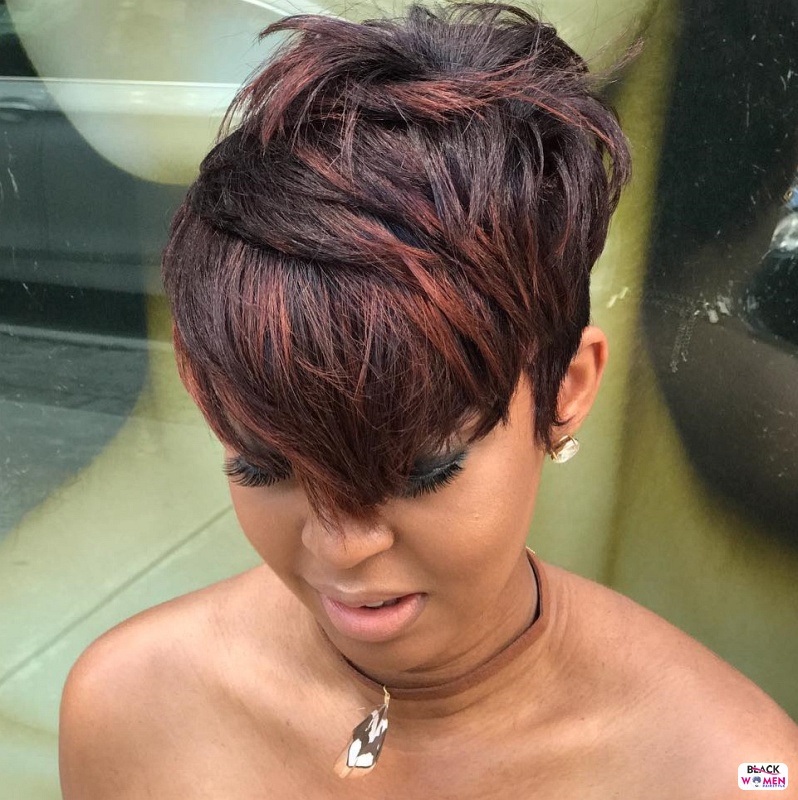 36 pixie cut with dark highlights BWobgsplPh8