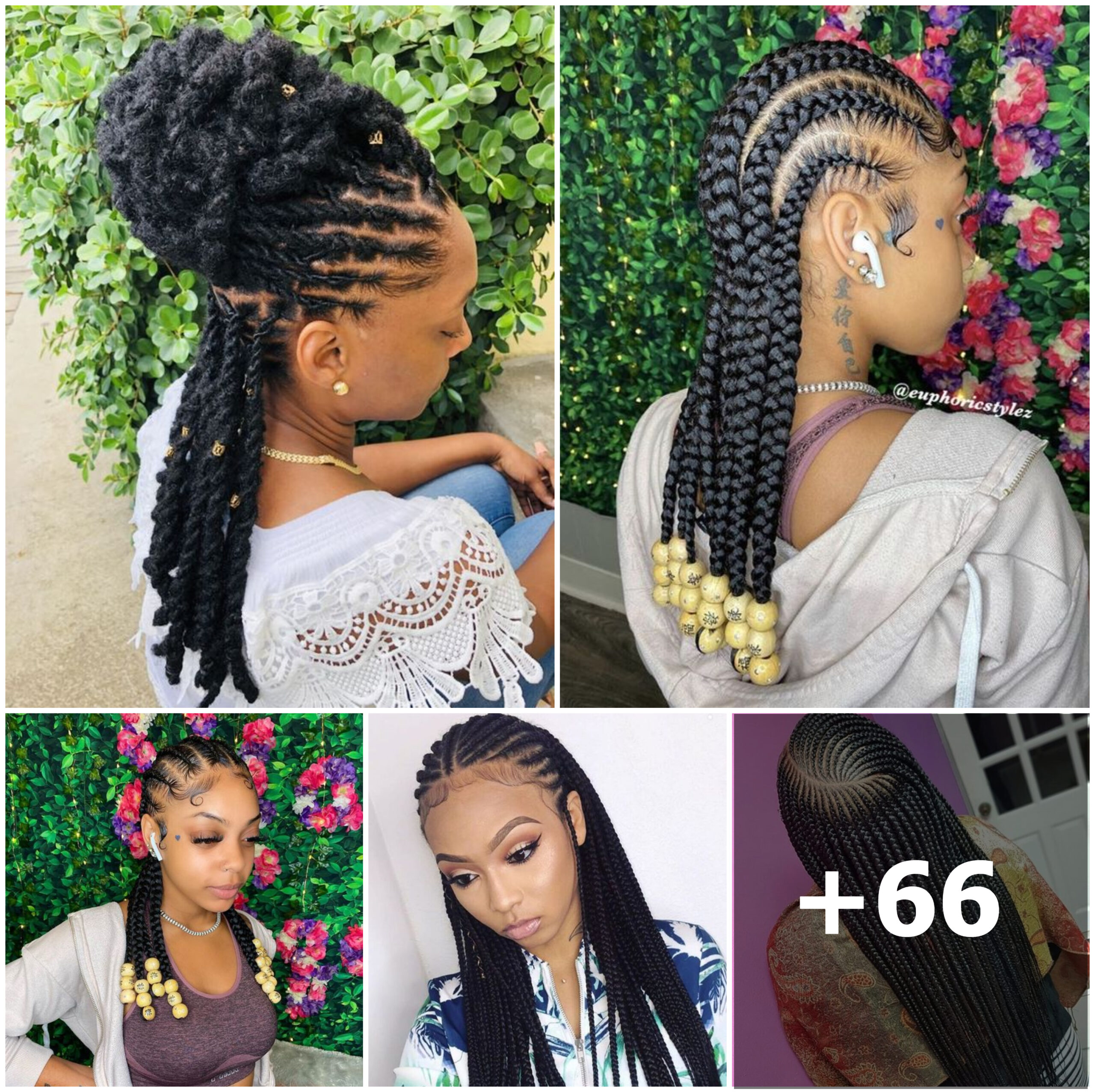 +66 PHOTOS: Cornrow braid designs – Knotless braid styles ‎