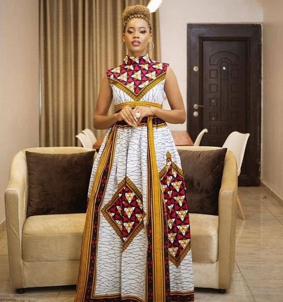 African Maxi Dress African Sleeveless Dress African Wedding Etsy