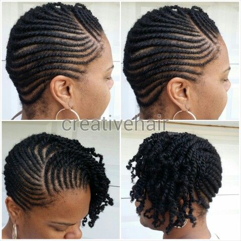 Flat twist updo