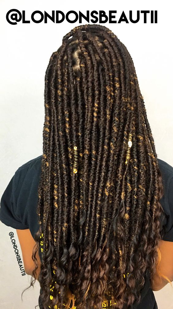 Goddess Faux Locs done by Londons Beautii in Bowie MD.