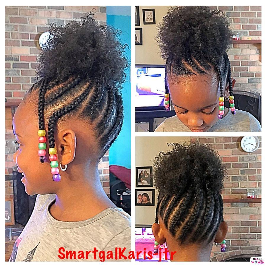 Kid hairstyles for natural hair Braids Cornrows 008