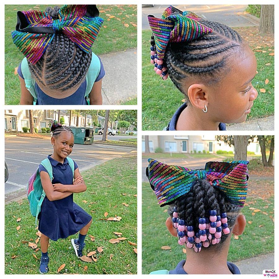 Kid hairstyles for natural hair Braids Cornrows 012