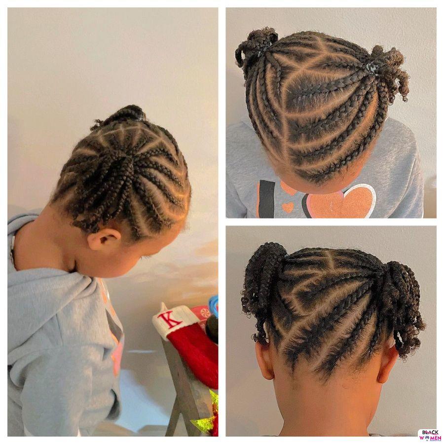 Kid hairstyles for natural hair Braids Cornrows 014