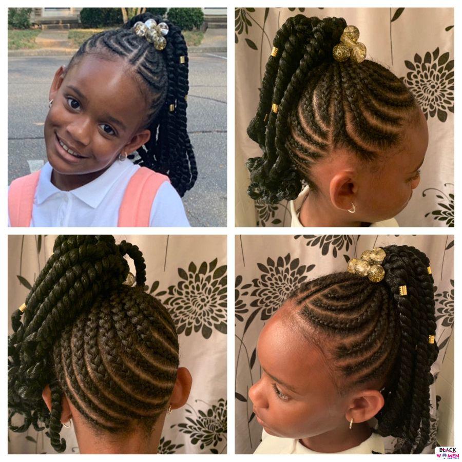 Kid hairstyles for natural hair Braids Cornrows 023