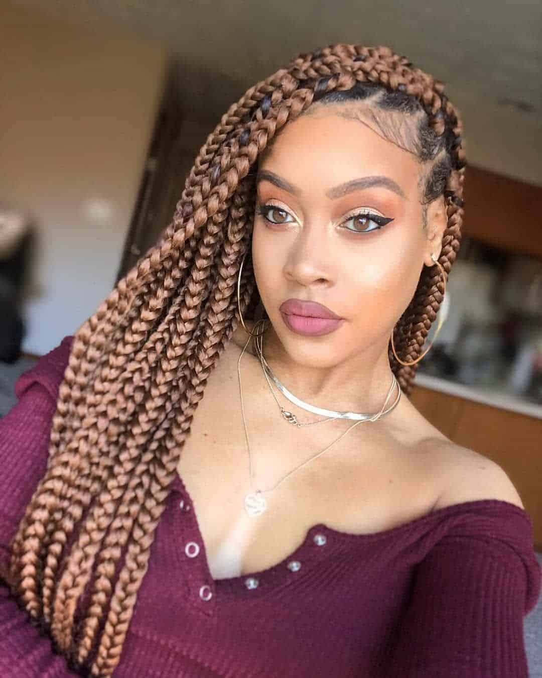 88 Box Braid Hairstyles Worth Trying In 2020 3 Pinterest 5
