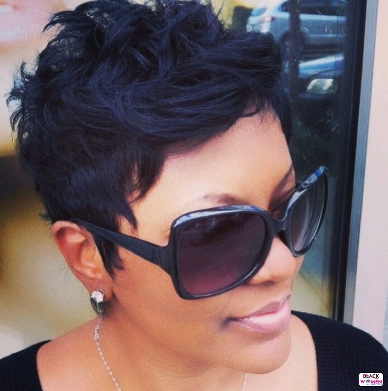 Short Black Hairstyle for Summer