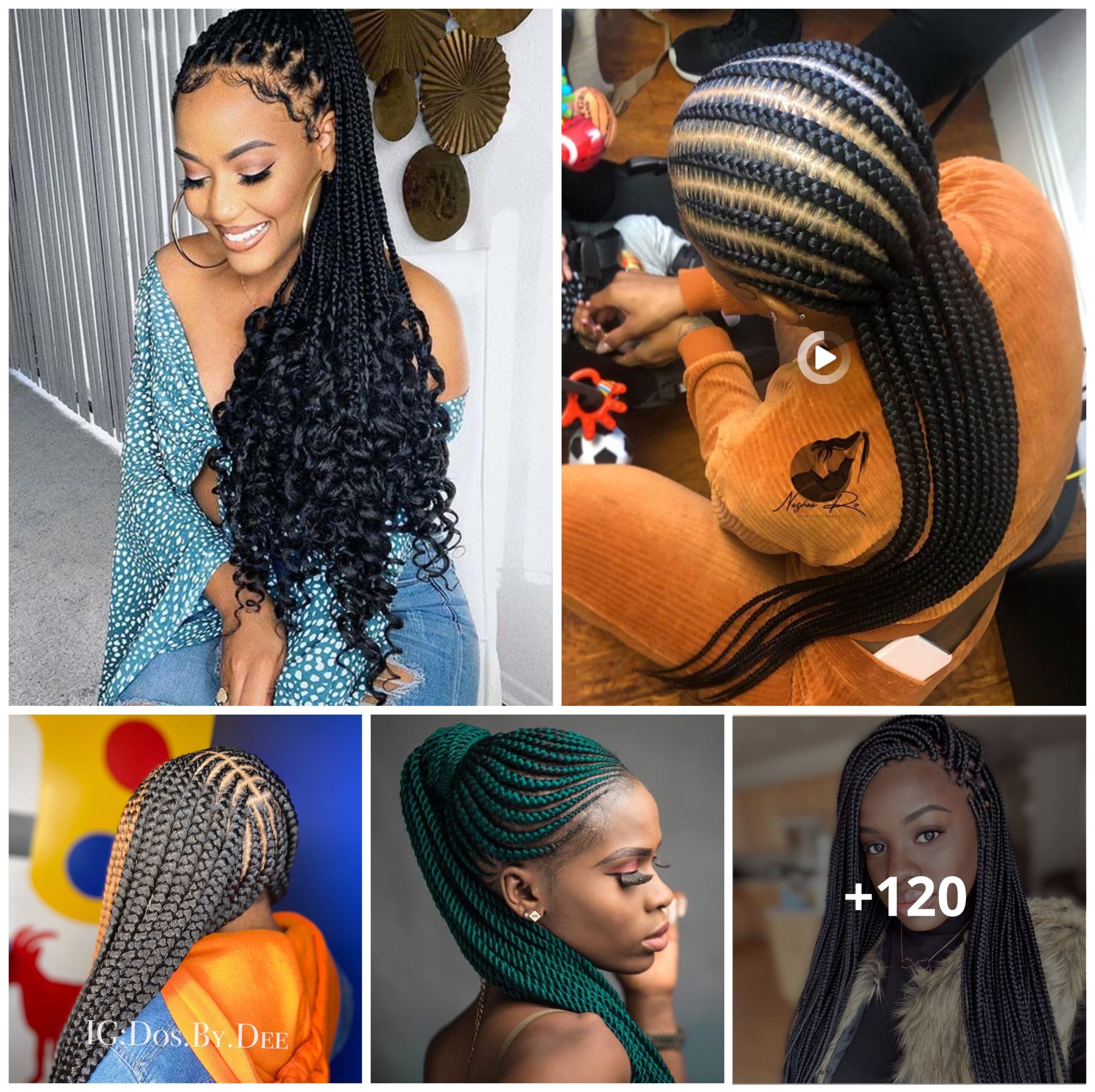 Trendy Braids & Ghana-Weaving Hairstyles For Beautiful Ladies In 2024