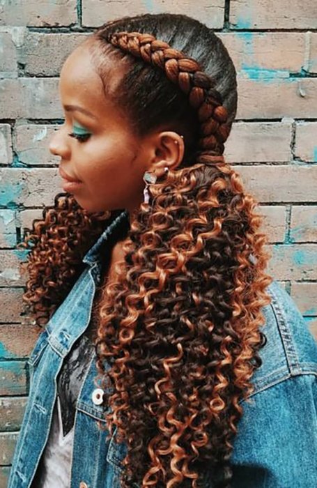 11 Cornrow Braids with a Weave