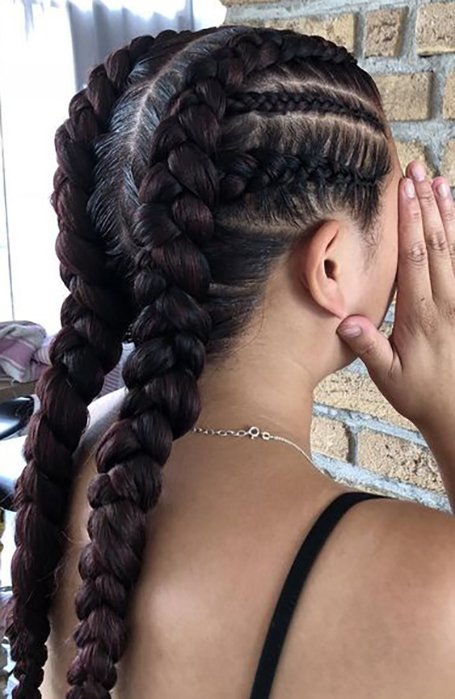 13 French Braid Cornrows