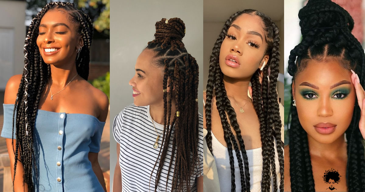 35 Beautiful Jumbo Box Braids Ideas For 2021