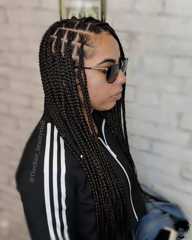 58 Cool Medium Box Braids Style Ideas Trending Now 025