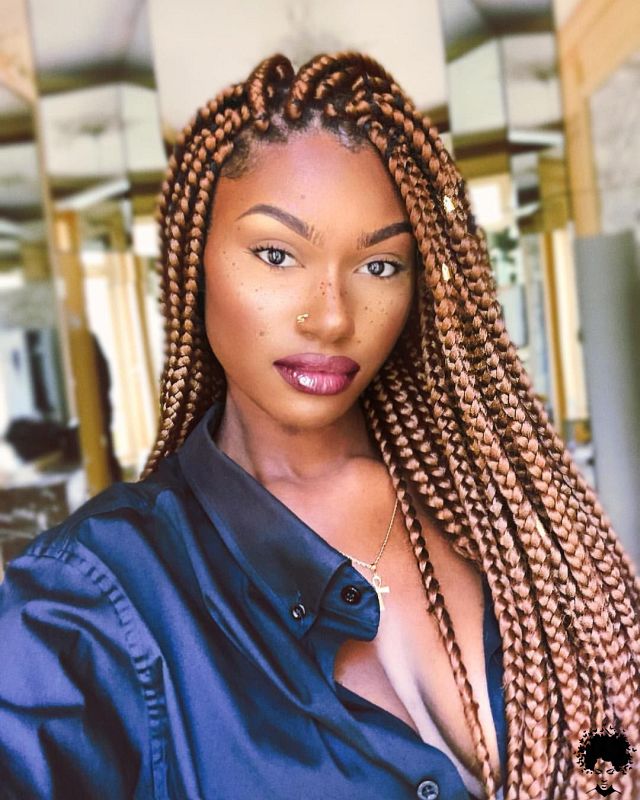 58 Cool Medium Box Braids Style Ideas Trending Now 031